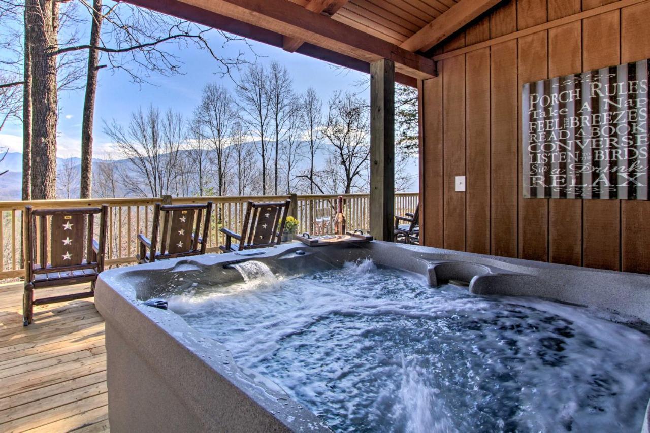 Panoramic-View Gatlinburg Cabin With Private Hot Tub Экстерьер фото